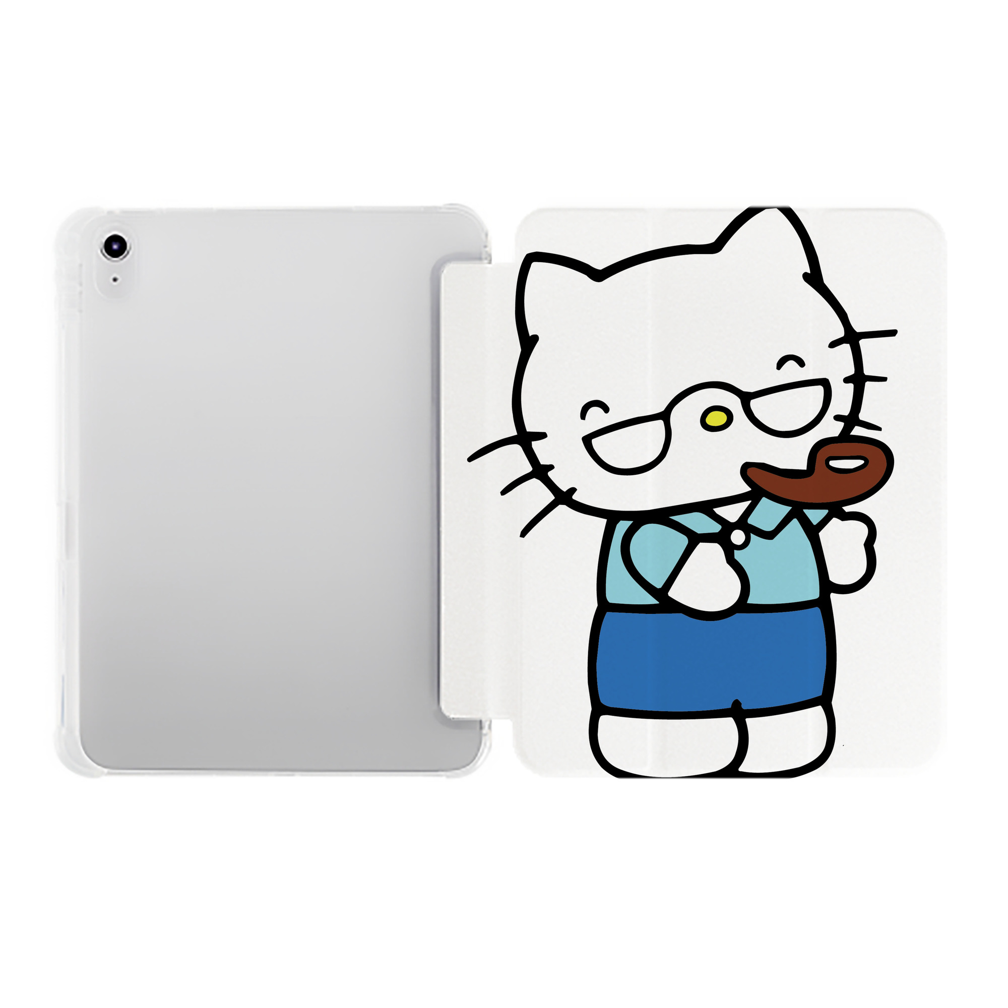 （画像用） Hello Kitty ハローキティ IPad ケース ペン収納付き 三つ折りスタンド PUレザー×シリコン 対応機種9.5/10.5/10.9インチ